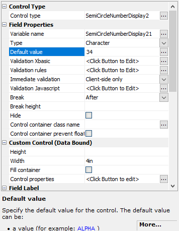 Default value